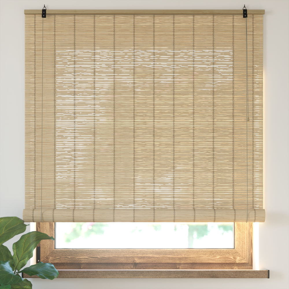 cortinas y persianas de bambú para la cocina