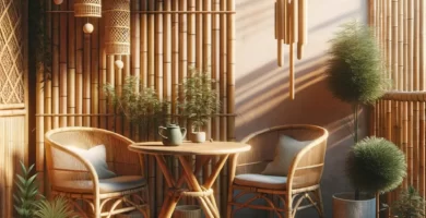 Bambú en exteriores